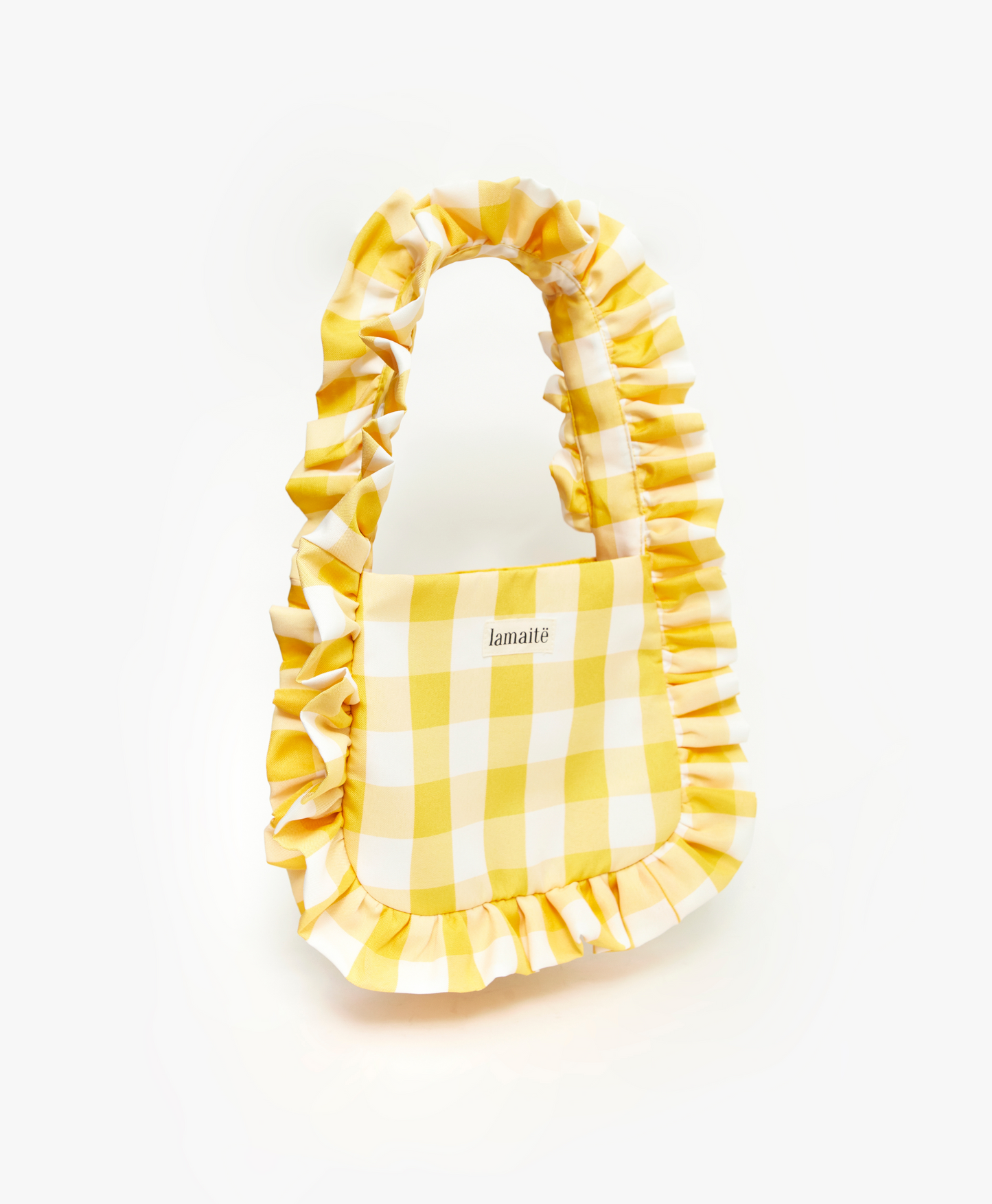 BOLSO BAGGY CUADROS AMARILLO