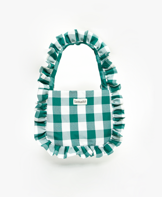 BOLSO BAGGY CUADROS VERDE